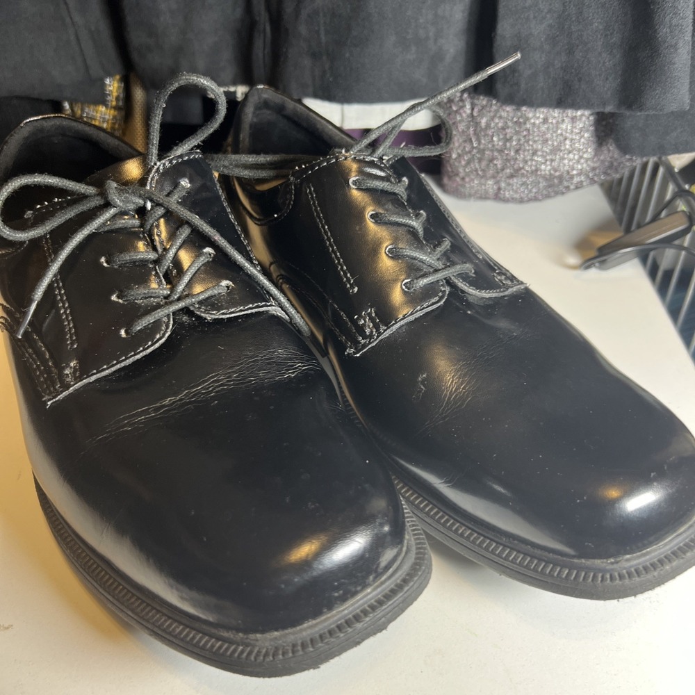Nunn‎ Bush Men's Size 10 XW Black Leather Oxford Shoes Comfort Gel SlipResistant
